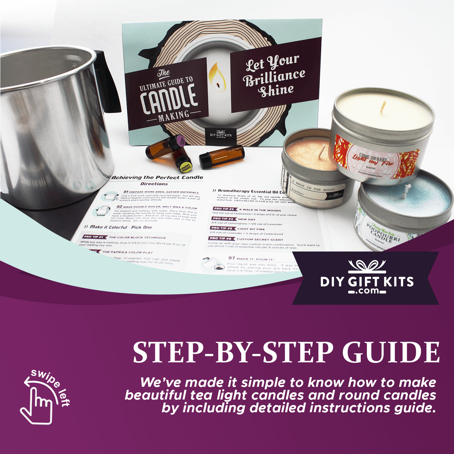 Professional candle online making kit